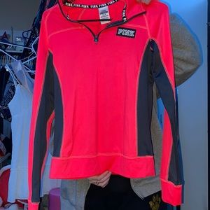 Women’s XS Victoria Secret Neon Pink Quarter Zip